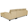 Raiden Bricks Premium L Shape 6 Seater Sofa Set with Center Table (Right Hand Side) (Beige)