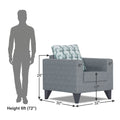 Straight line Plus Bricks 1 Seater Sofa (Grey)