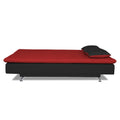 Adorn India Aspen 3 Seater Sofa Cum Bed (Red and Black) (3 Year Warranty)