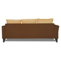 Adorn India Maddox L Shape 4 Seater Sofa Set Tufted Two Tone RHS (Brown & Beige) (3 Year Warranty)