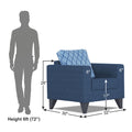 Straight line Plus Blossom 1 Seater Sofa (Blue)
