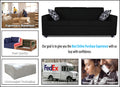 Adorn India Monteno Six Seater 3+2+1 Sofa Set (Black) (3 Year Warranty)