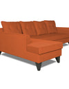 Adorn India Maddox Tufted L Shape 6 Seater Sofa Set (Left Hand Side) (Rust)