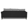 Adorn India Maddox L Shape 4 Seater Sofa Set Tufted Two Tone LHS (Grey & Black) (3 Year Warranty)