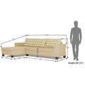 Adorn India Valencia Plus Bricks L Shape 6 Seater Sofa Set (Left Hand Side) (Beige)