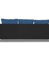 Adorn India Maddox L Shape 4 Seater Sofa Set Tufted Two Tone (Left Hand Side) (Blue & Black)