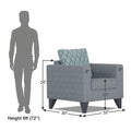 Straight line Plus Blossom 1 Seater Sofa (Grey)