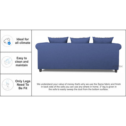 Adorn India Magnum 3-1-1 Sofa Set (Blue)