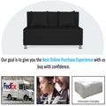 Adorn India Easy Alyn Plus Decent 2 Seater Sofa Cum Bed (4X6) (Black) (1 Year Warranty)