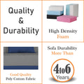 Adorn India Easy Boom 2 Seater Sofa Cum Bed 4 x 6 (Blue & Grey, Foam) (1 Year Warranty)