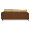 Adorn India Maddox Tufted L Shape 4 Seater Sofa Set LHS (Brown & Beige) (3 Year Warranty)