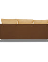 Adorn India Maddox L Shape 4 Seater Sofa Set Tufted Two Tone (Left Hand Side) (Brown & Beige)