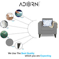 Adorn India Bladen 1 Seater Sofa (Grey)