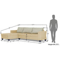Adorn India Valencia Plus L Shape 6 Seater Sofa Set Blossom (Left Hand Side) (Beige)