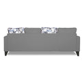 Adorn India Hallton L Shape 5 Seater Sofa Set Digitel Print (Left Hand Side) (Grey) (3 Year Warranty)