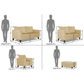 Enzo Decent 3+2+1 6 Seater Sofa Set with Centre Table (Beige)