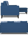Adorn India Beetle L Shape 5 Seater Sofa Set Rhombus (Right Hand Side) (Blue)
