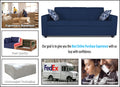 Adorn India Monteno Six Seater 3+2+1 Sofa Set (Blue) (3 Year Warranty)