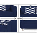 Adorn India Poland 3-1-1 Five Seater Sofa Set (Blue)