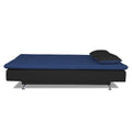 Adorn India Aspen 3 Sofa Cum Bed (Blue and Black) (3 Year Warranty)
