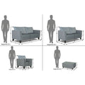 Tornado Bricks 3+2+1 6 Seater Sofa Set with Centre Table (Grey)