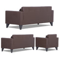 Adorn India Bladen Leatherette 3+2+1 6 Seater Sofa Set (Brown)