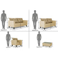 Sheldon Crafty 3+2+1 6 Seater Sofa Set with Centre Table (Beige)