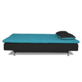 Adorn India Aspen 3 Seater Sofa cumbed(Aqua Blue & Black) (3 Year Warranty)