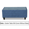 Sheldon Crafty 3+1+1 5 Seater Sofa Set with Centre Table (Blue)