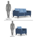 Straight line Plus Blossom 3+1+1 5 Seater Sofa Set (Blue)