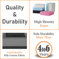 Adorn India Foam Easy Boom 2 Seater Sofa Cum Bed 4 X 6 (Grey & Black) (1 Year Warranty)