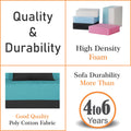 Adorn India Easy Desmond 3 Seater Sofa Cum Bed 5 X 6 (Aqua Blue & Black) (1 Year Warranty)