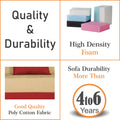 Adorn India Easy Boom 4 Seater Sofa Cum Bed 6 x 6 (Red Beige) (1 Year Warranty)