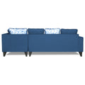 Adorn India Bryson L Shape 6 Seater Sofa Set Digitel Print (Right Hand Side) (Blue) (3 Year Warranty)