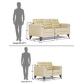Straight line Plus Bricks 3+2 5 Seater Sofa Set (Beige)