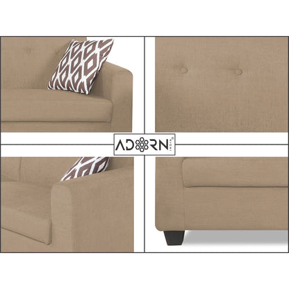 Adorn India Blazer Plus 3-1-1 Five Seater Sofa Set (Beige)