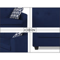 Adorn India Blazer 3-1-1 Five Seater Sofa Set (Blue, Wood)