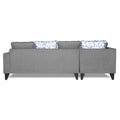 Adorn India Bryson L Shape 6 Seater Sofa Set Digitel Print (Left Hand Side) (Grey) (3 Year Warranty)