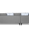 Adorn India Bryson L Shape 6 Seater Sofa Set Digitel Print (Left Hand Side) (Grey)