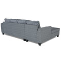 Raiden Bricks Premium L Shape 6 Seater Sofa Set with Center Table (Left Hand Side) (Grey)