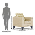 Straight line Plus Bricks 1 Seater Sofa (Beige)