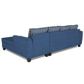 Raiden Bricks Premium L Shape 6 Seater Sofa Set with Center Table (Right Hand Side) (Blue)