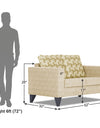 Adorn India Straight line Plus Bricks 2 Seater Sofa (Beige)