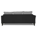 Adorn India Maddox Tufted L Shape 4 Seater Sofa Set RHS (Grey & Black) (3 Year Warranty)
