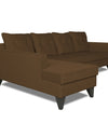 Adorn India Maddox Tufted L Shape 6 Seater Sofa Set (Left Hand Side) (Brown)