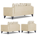 Straight line Plus Leaf 3+2+1 6 Seater Sofa Set (Beige)