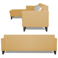 Adorn India Bladen L Shape 5 Seater Sofa Set Floral Print (Left Hand Side) (Beige)