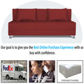 Adorn India Easy Alyn Plus Decent 4 Seater Sofa Cum Bed (6x6) (Maroon)(1 Year Warranty)