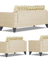 Adorn India Straight line Plus Bricks 3+2+1 6 Seater Sofa Set (Beige)
