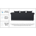 Adorn India Magnum 3-1-1 Sofa Set (Black)
